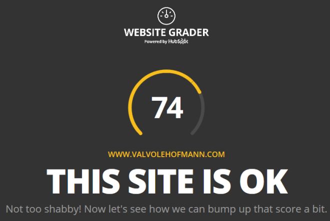 Web site grader Valvole Hofmann